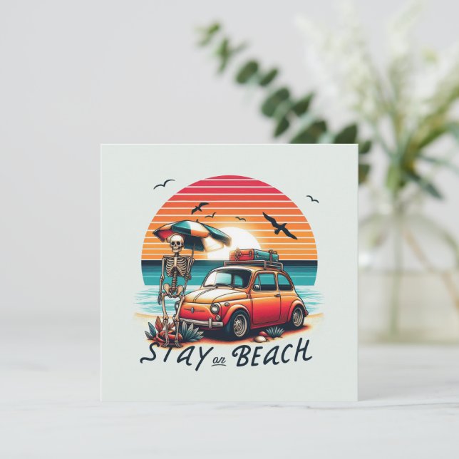 Stanna på stranden - Retro Vibes - Skeleton (Stående Fram)