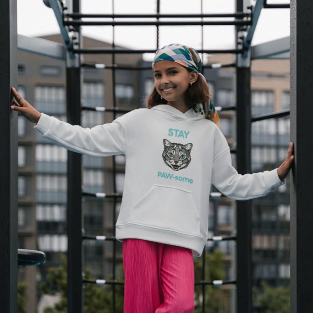 Stanna Pawsome pun cat T Shirt (Skapare uppladdad)