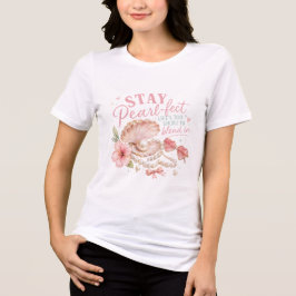 Stanna Pearl-fect Damgrafisk Tryckt T-shirt