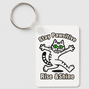 Stanna Positiv Katt Nyckelring