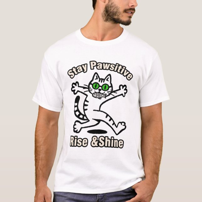 Stanna Positiv Katt T Shirt (Framsida)