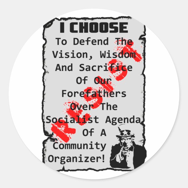 Stanna! Runt Klistermärke (Framsida)