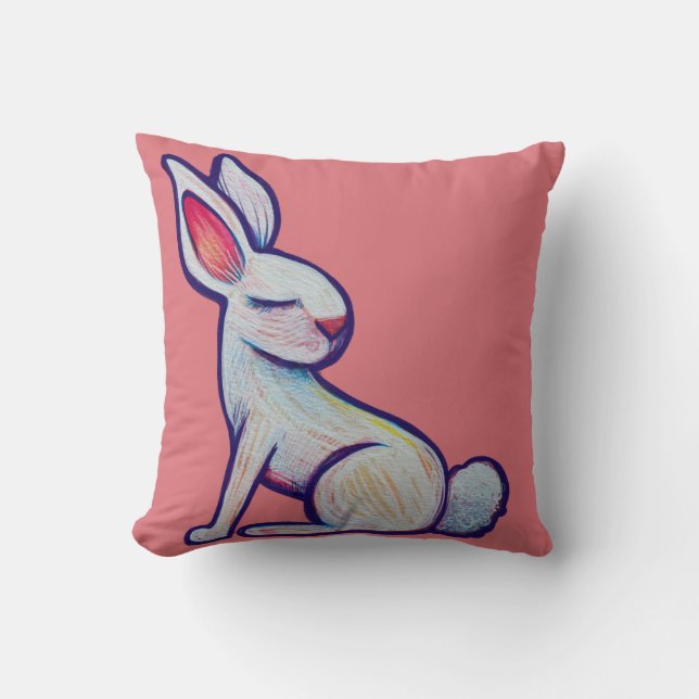 Stanna Soft Vår Bunny Rabbit Kudde (Framsida)