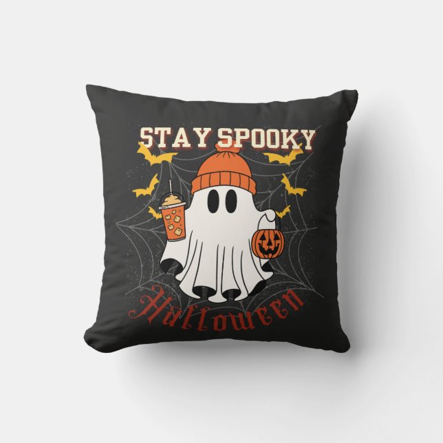 Stanna Spöklik Anden Halloween Kudde (Framsida)