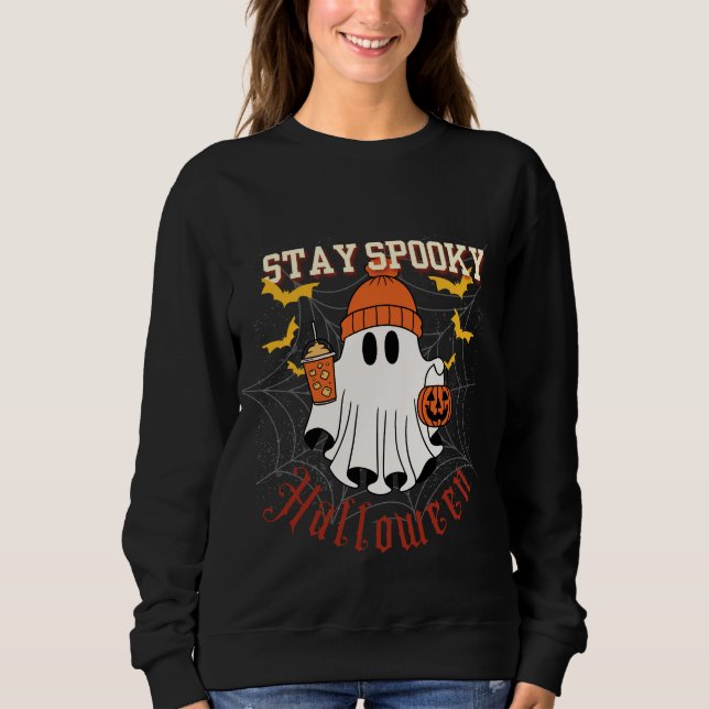 Stanna Spöklik Anden Halloween T Shirt (Framsida)
