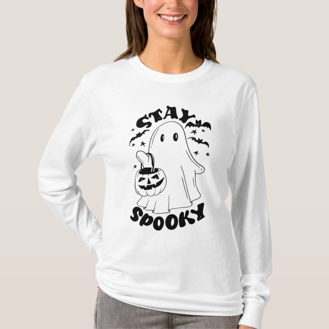 Stanna Spooky Ghost T Shirt (Framsida)