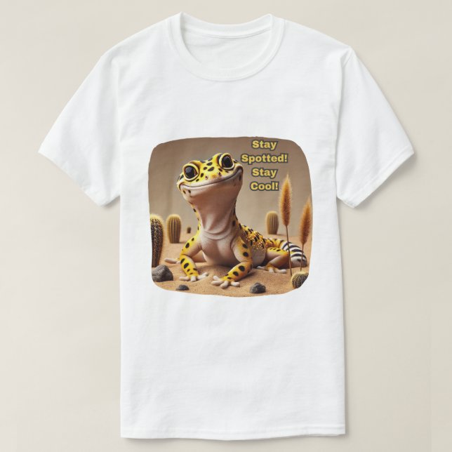 Stanna, stanna Coola! Leopard Gecko T Shirt (Design framsida)