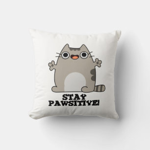 Stanna Tass-sitive Funny Cat Pun Kudde