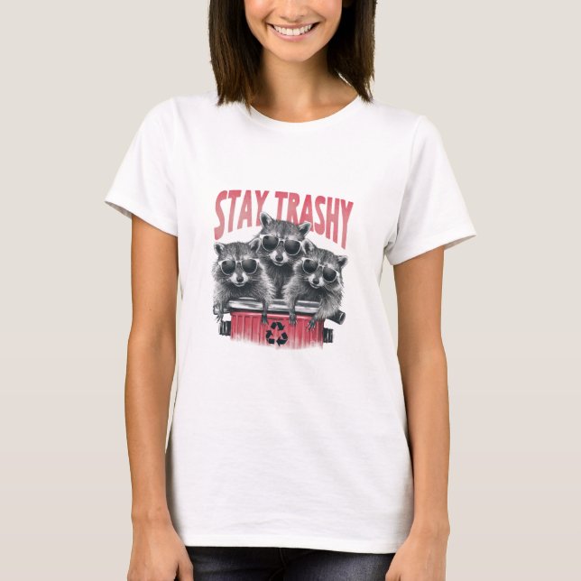 Stanna Trashy Raccoons T Shirt (Framsida)