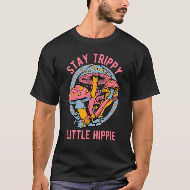 Stanna Trippie Little Hippie Mushroom Psychedelic  T Shirt (Framsida)