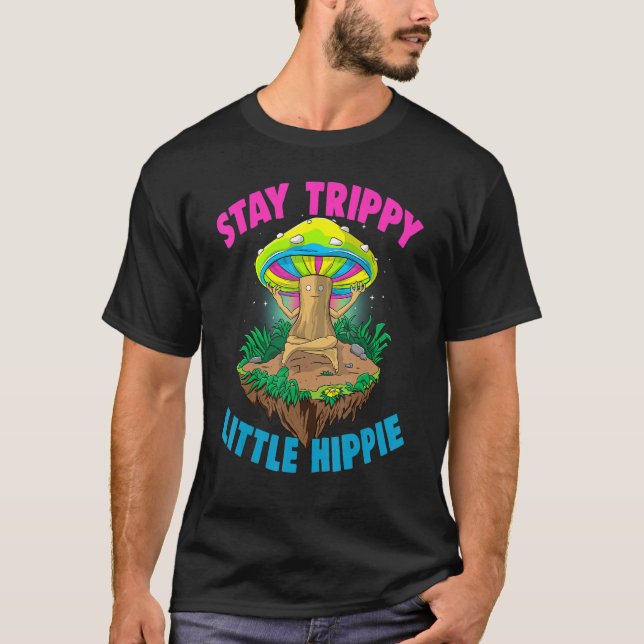 Stanna Trippy Little Hippie Magic Psilocybin Mushr T Shirt (Framsida)