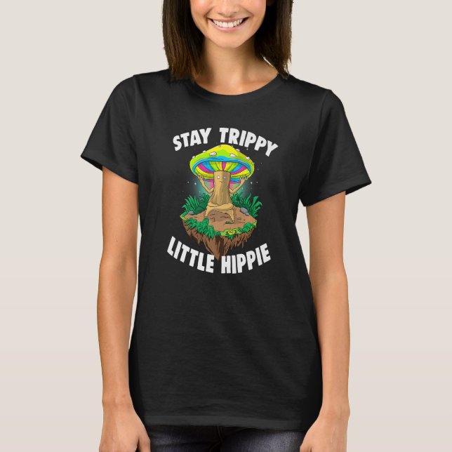 Stanna Trippy Little Hippie Magic Psilocybin Mushr T Shirt (Framsida)
