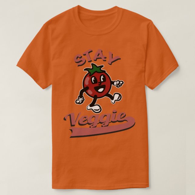 Stanna Veggie Tomato retro toon T Shirt (Design framsida)
