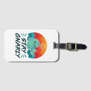 Stanna vid Gnarly Cute Narwhal Narwhals Älskare Bagagebricka