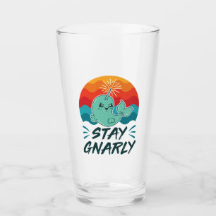 Stanna vid Gnarly Cute Narwhal Narwhals Älskare Glaskopp