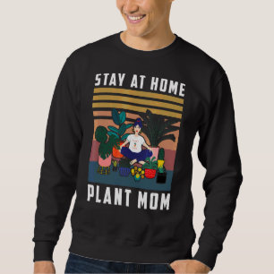 Stanna vid hemanläggningen Mamma Mors dag Plant Ma Lång Ärmad Tröja