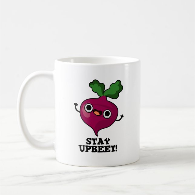 Stanna vid UpbetFunny Veggie Beet Pun Kaffemugg (Vänster)