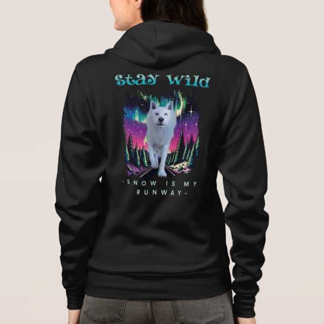 Stanna Vild Arktisk Varg T Shirt (Baksida)