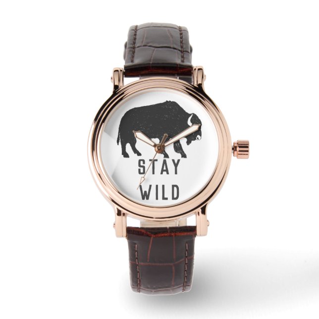 Stanna Vild Buffalo Silhouette Armbandsur (Framsida)