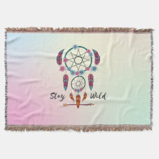 Stanna Vild Dreamcatcher Throw - Boho Vår Lagrar Filt