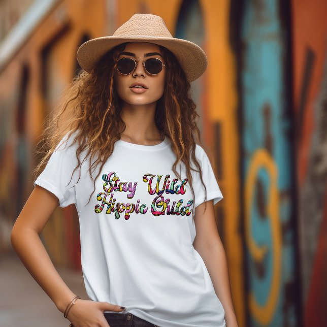 Stanna Vild Hippie Barn T Shirt (Skapare uppladdad)