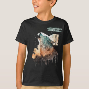 "Stanna Vild" Howling Varg Anpassade Boy's T Shirt