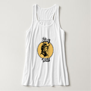 Stanna Vild Japansk Samurai Girl Linne Med Racerback