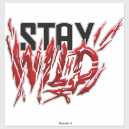 Stanna vild klistermärken