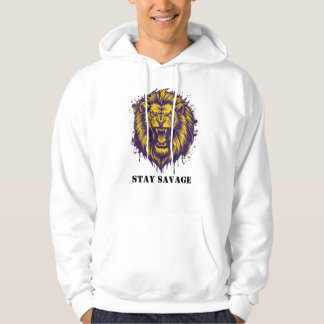 Stanna Vild Lejon Grafisk Vild Alpha Lejon Hoodie