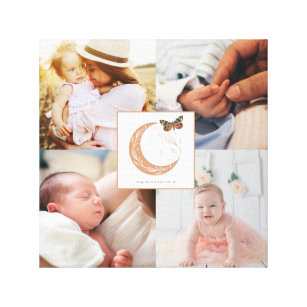 Stanna Vild Måne Child Boho Baby Photo Collage Canvastryck