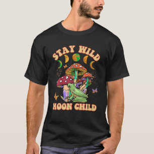 Stanna Vild Måne Child Frog Mushroom Hippie 80s Po T Shirt