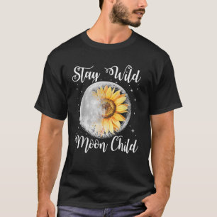 Stanna Vild Måne Child Hippie Solros Tshirt Hippi T Shirt