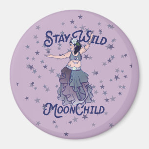 Stanna Vild Måne Child MoonChild Belly Dancer Art Magnet