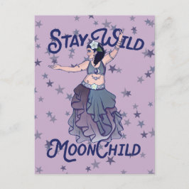 Stanna Vild Måne Child MoonChild Belly Dancer Art Vykort