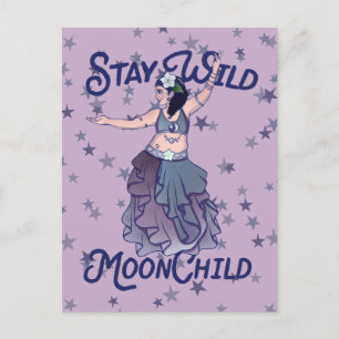Stanna Vild Måne Child MoonChild Belly Dancer Art Vykort