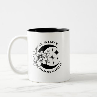 Stanna Vild Måne Child Mugg-Boho Celestial Coffee Två-Tonad Mugg