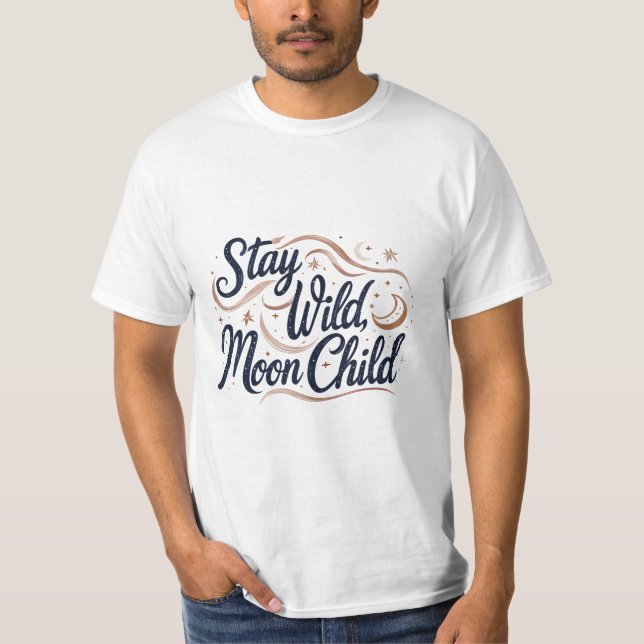 Stanna Vild Måne Child T Shirt (Framsida)