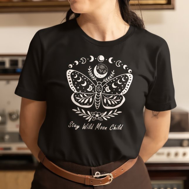 Stanna Vild Måne, underordnad mystisk fjäril T Shirt (Skapare uppladdad)