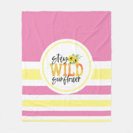 Stanna Vild Solros Fleecefilt