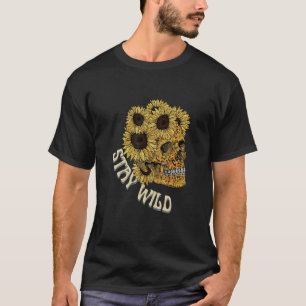 Stanna Vild Solros Skullleopard Western Retro Bo T Shirt