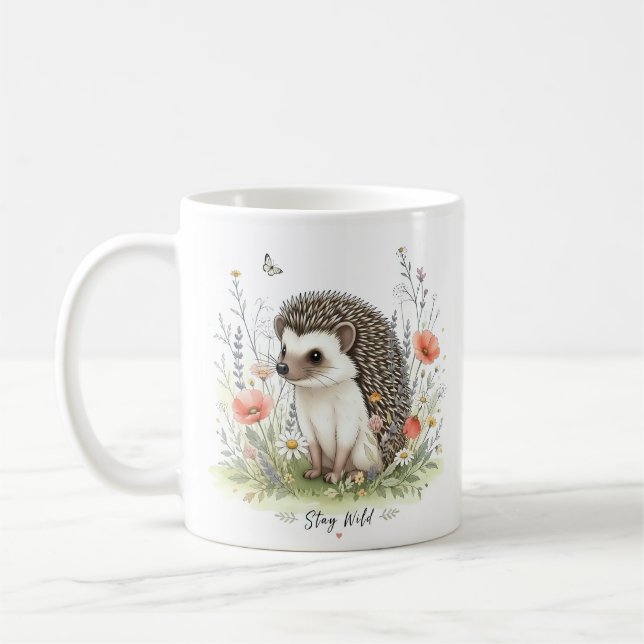 Stanna Vild Söt Igelkott Skog  Kaffemugg (Vänster)