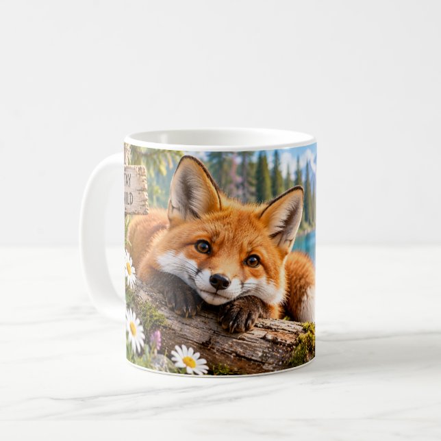Stanna Vild Stanna Underbar Räv Kaffemugg (Framsida vänster)