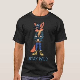 Stanna Vild - Trendig Fox Streetwear T Shirt