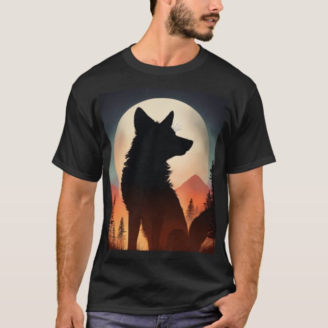 "Stanna Vild", utskriven vit T-Shirt (Framsida)