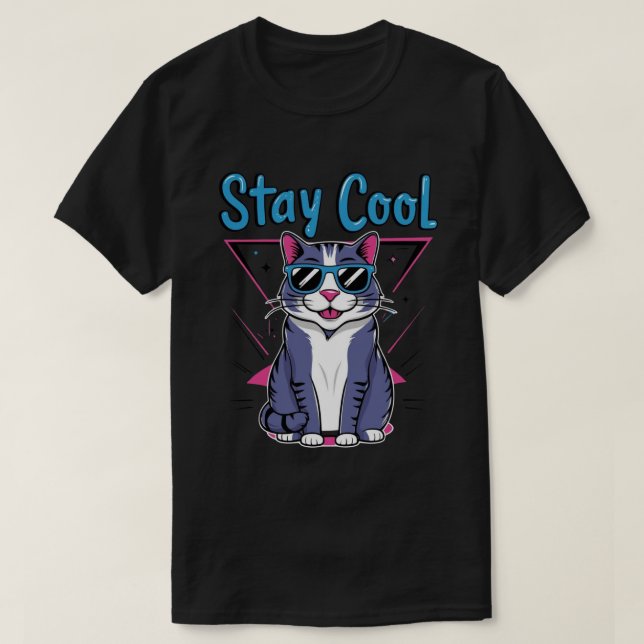 StannaCoolCatTshirtDesign-CoolCatTeeGraphicforCasu T Shirt (Design framsida)