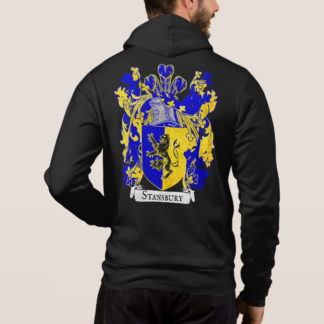 Stansbury - Vapen Manlig Hoodie T Shirt (Baksida)