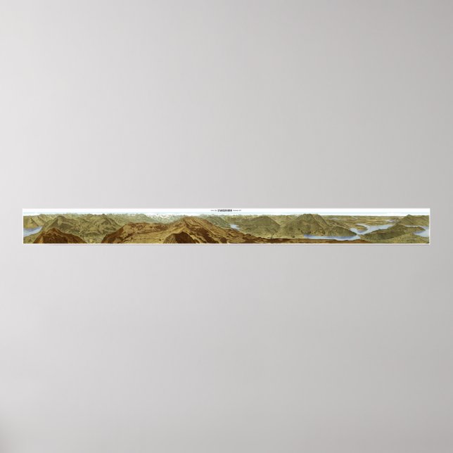 STANSERHORN Swiss Alpernas Panorama 360° Poster (Framsidan)