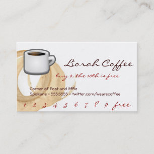Stansmaskin Liorah för drink för kaffefläcklogo Lojalitetskort