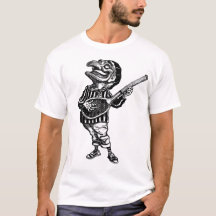 Stansmaskin som leker Air Guitar på ett