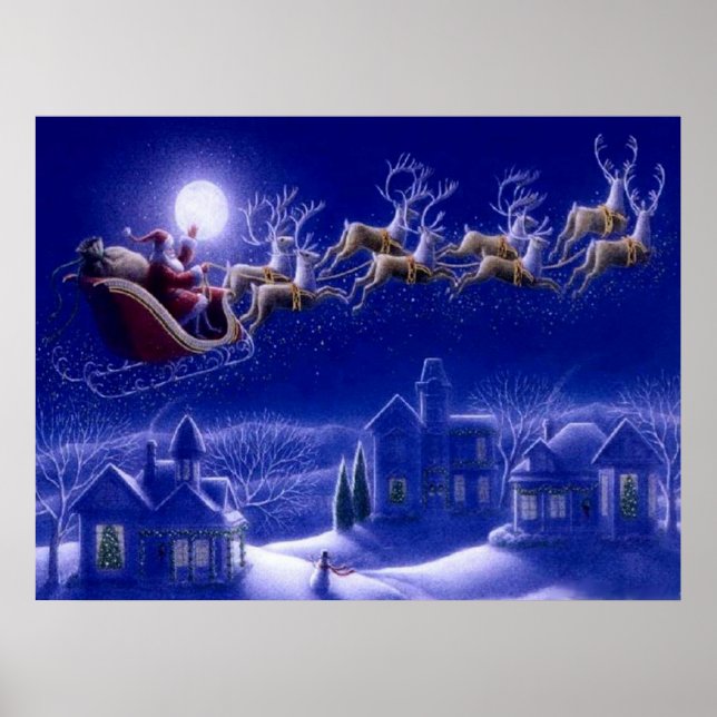 Stanta Claus Sleigh Poster (Framsidan)